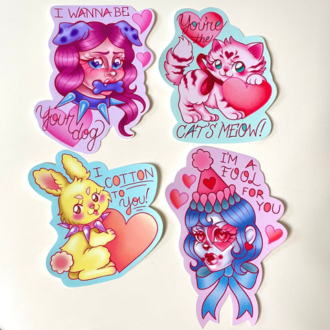Pastel Pals Valentine's Stickers ♡