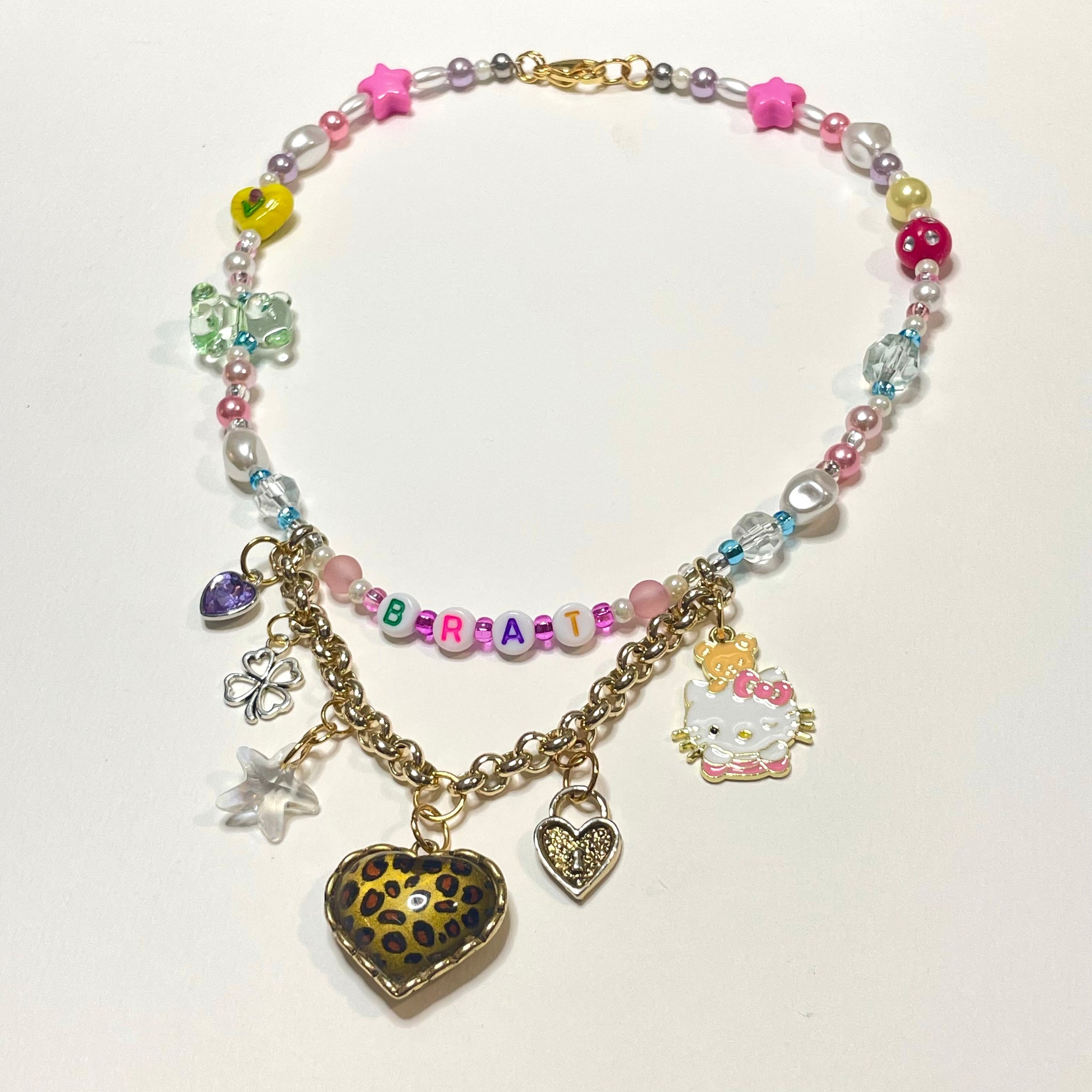 Y2K BRAT charm necklace