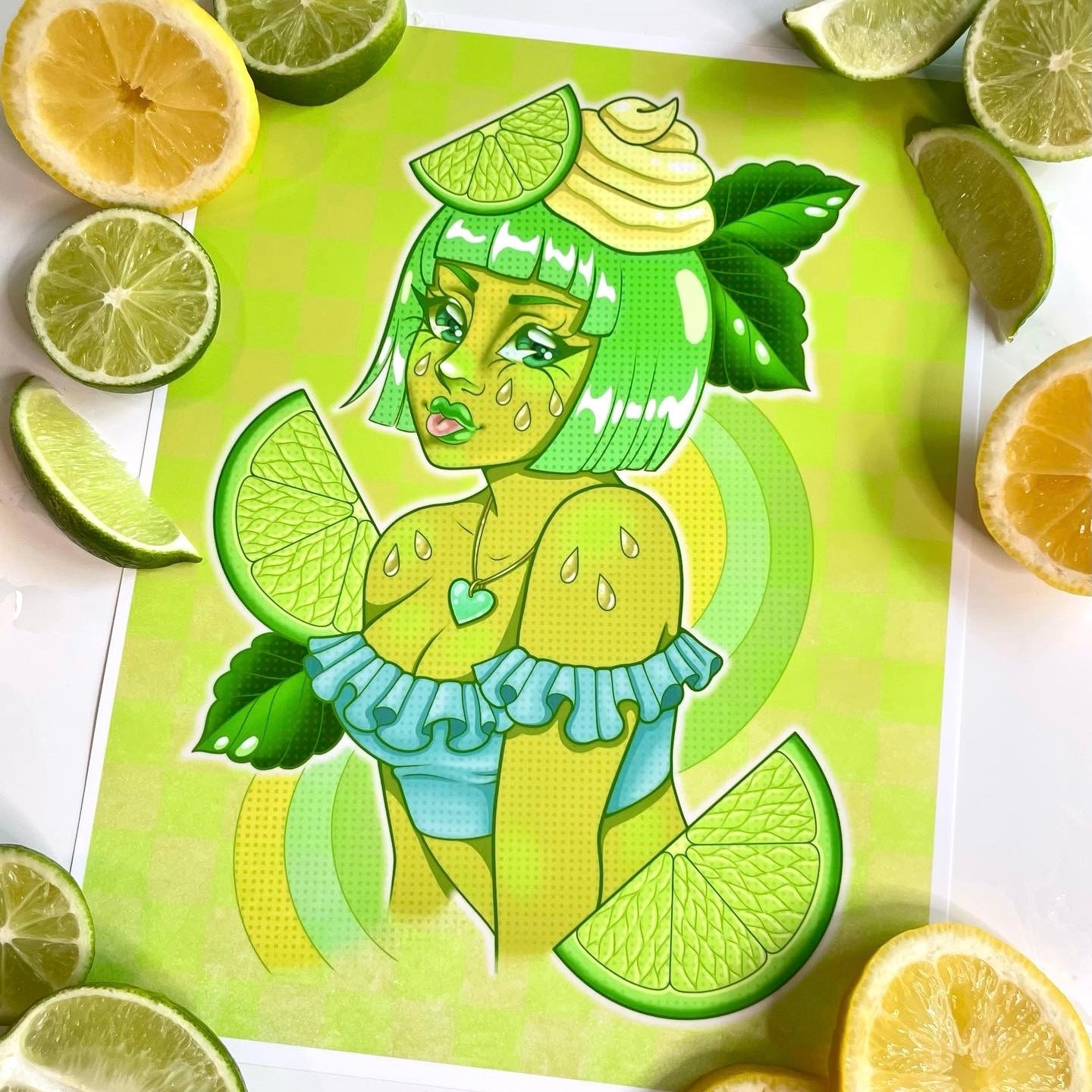 Key Lime Girl Print