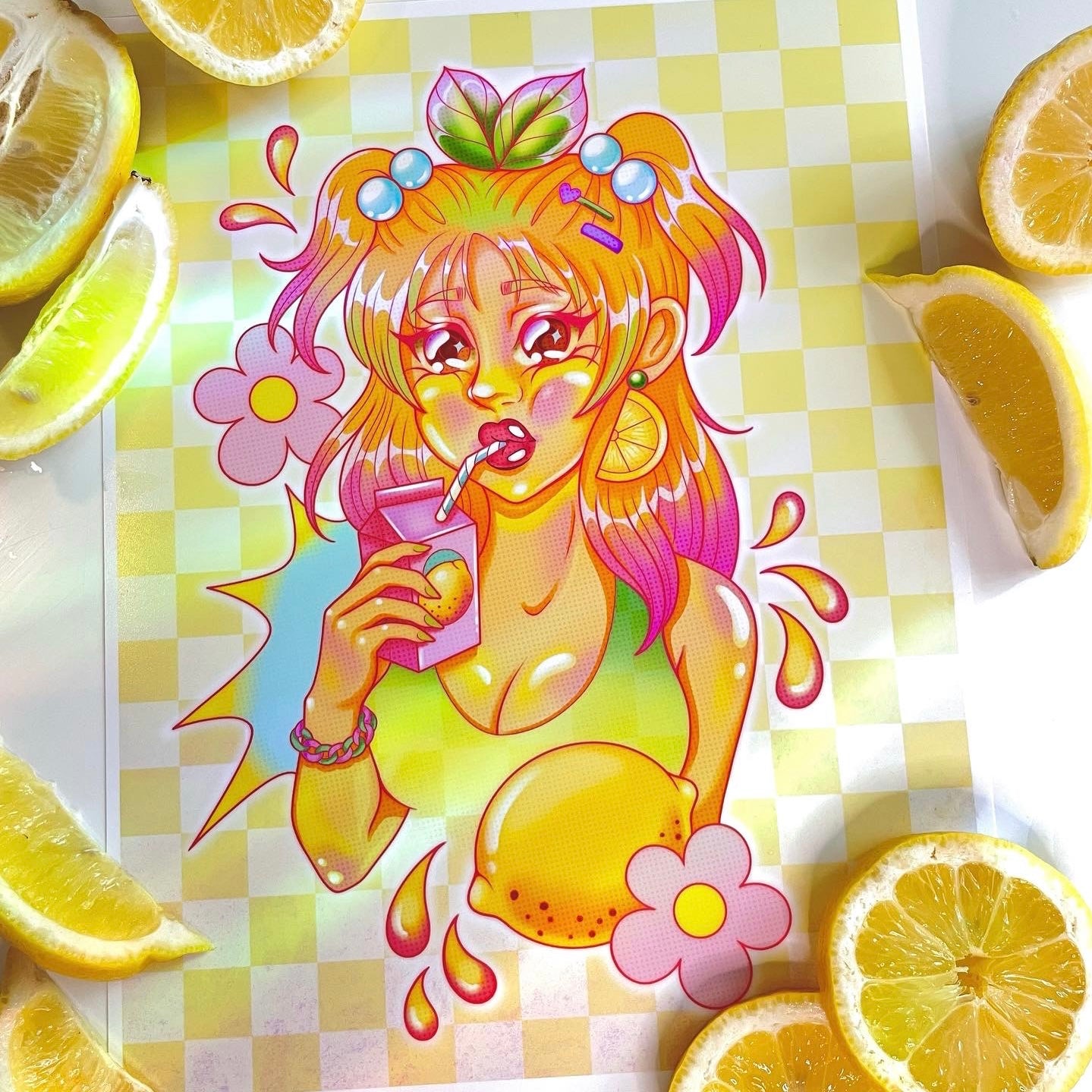 Pink Lemonade Girl Print