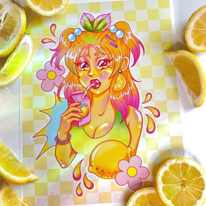 Pink Lemonade Girl Print