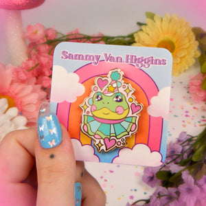 Froggie Clown Enamel Pin