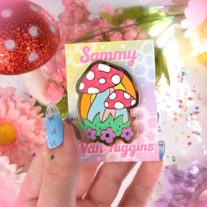 Mushroom Sparkle Pin