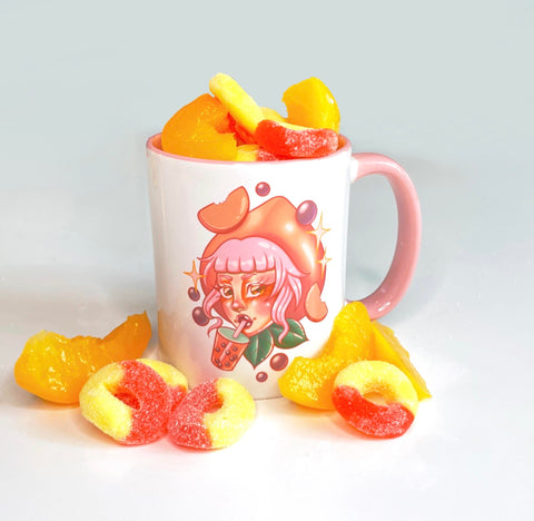 Peach Boba Mug